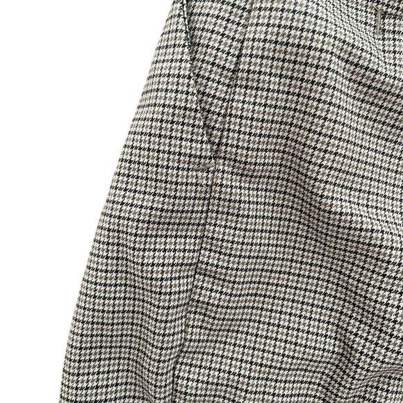 House of Harlow x Revolve High Rise Houndstooth Pleated Wide Leg Trousers Size M - Picture 5 of 7